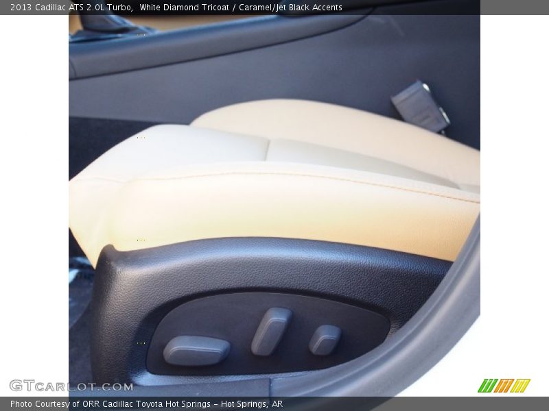 White Diamond Tricoat / Caramel/Jet Black Accents 2013 Cadillac ATS 2.0L Turbo