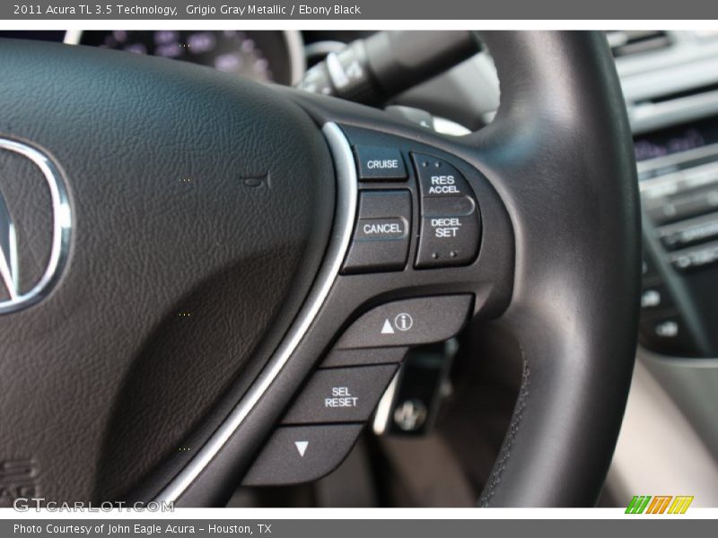 Grigio Gray Metallic / Ebony Black 2011 Acura TL 3.5 Technology