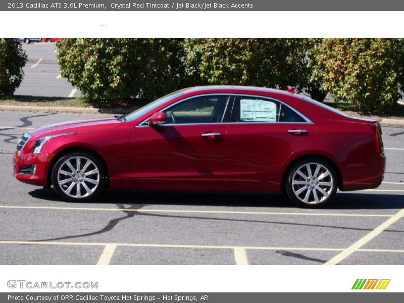 Crystal Red Tintcoat / Jet Black/Jet Black Accents 2013 Cadillac ATS 3.6L Premium