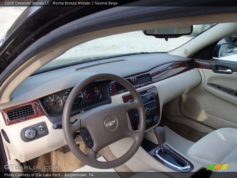 Mocha Bronze Metallic / Neutral Beige 2008 Chevrolet Impala LT