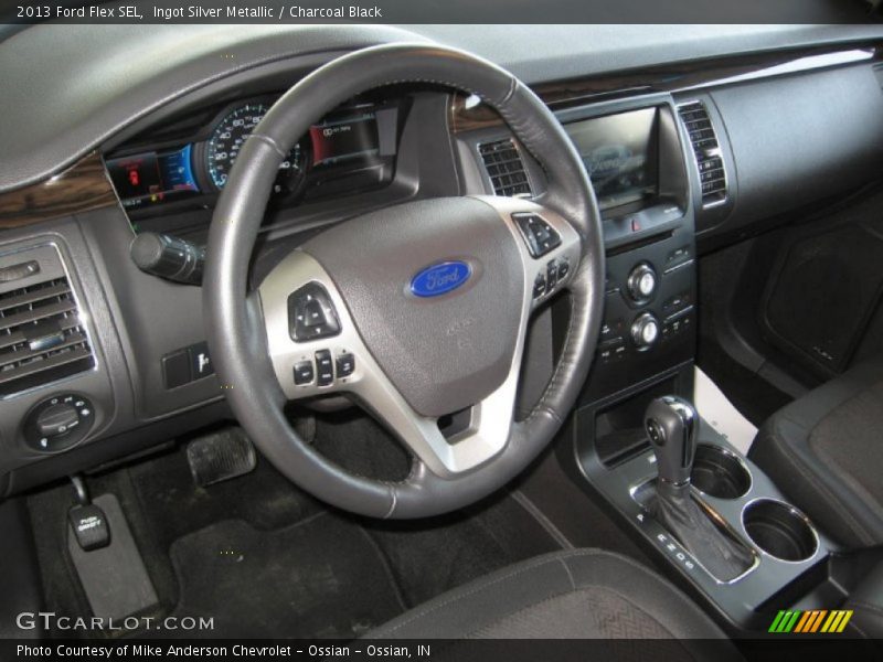 Ingot Silver Metallic / Charcoal Black 2013 Ford Flex SEL