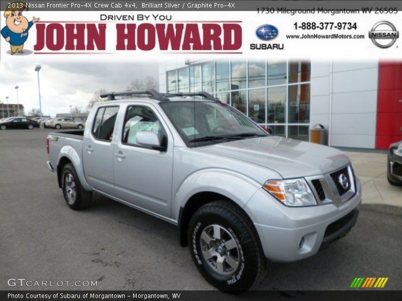 Brilliant Silver / Graphite Pro-4X 2013 Nissan Frontier Pro-4X Crew Cab 4x4