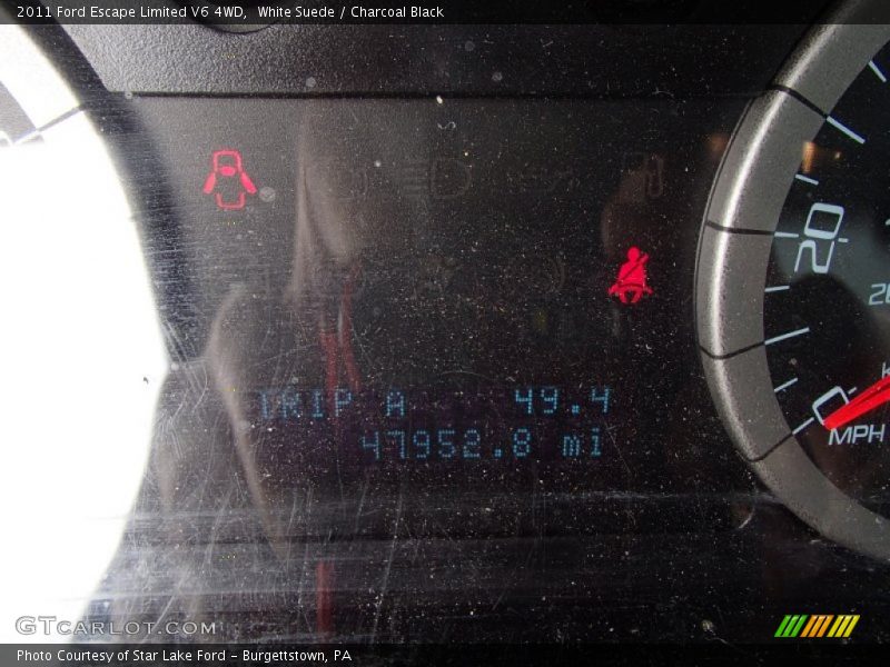 White Suede / Charcoal Black 2011 Ford Escape Limited V6 4WD