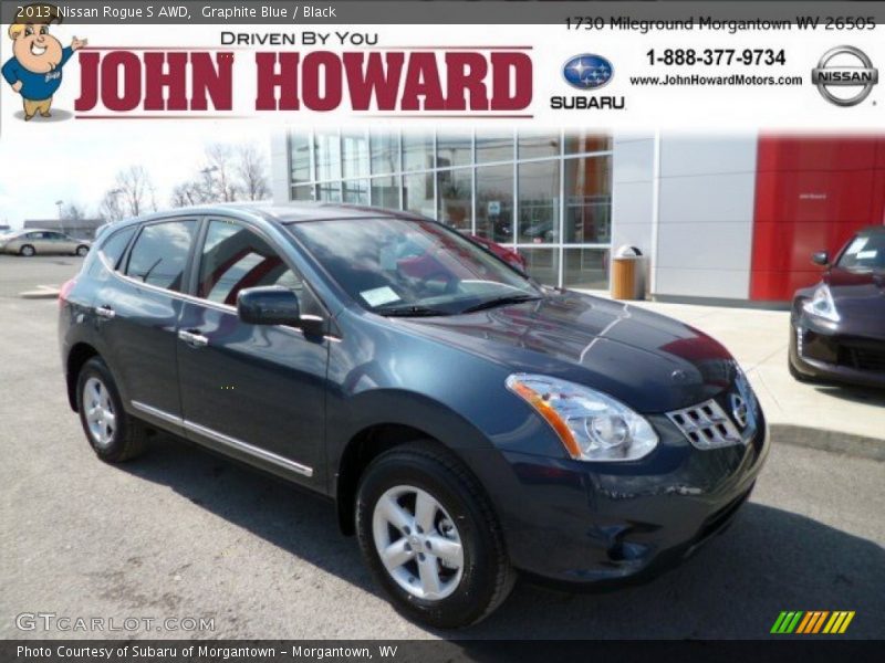 Graphite Blue / Black 2013 Nissan Rogue S AWD