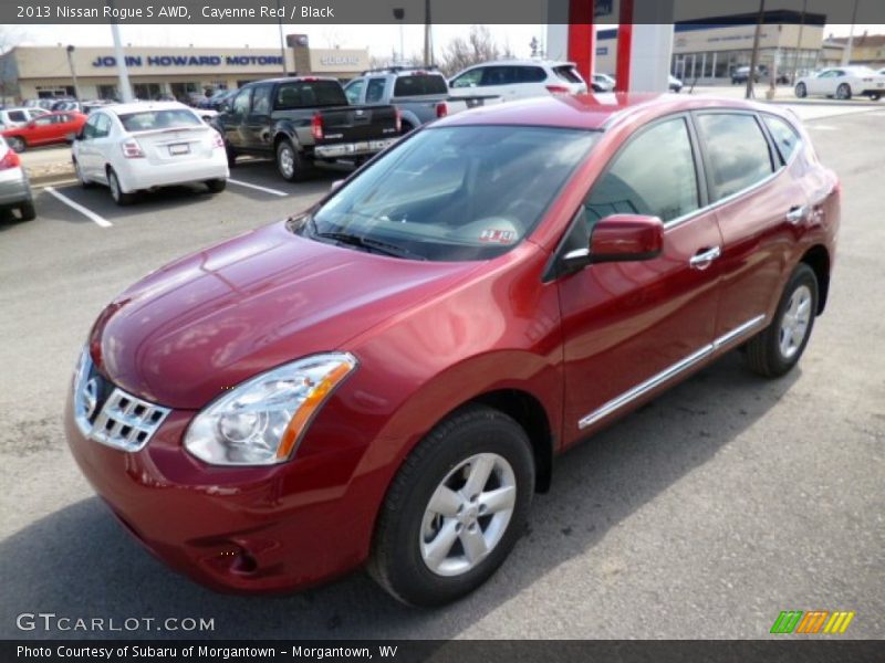 Cayenne Red / Black 2013 Nissan Rogue S AWD