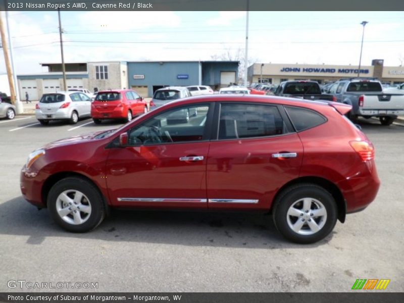 Cayenne Red / Black 2013 Nissan Rogue S AWD