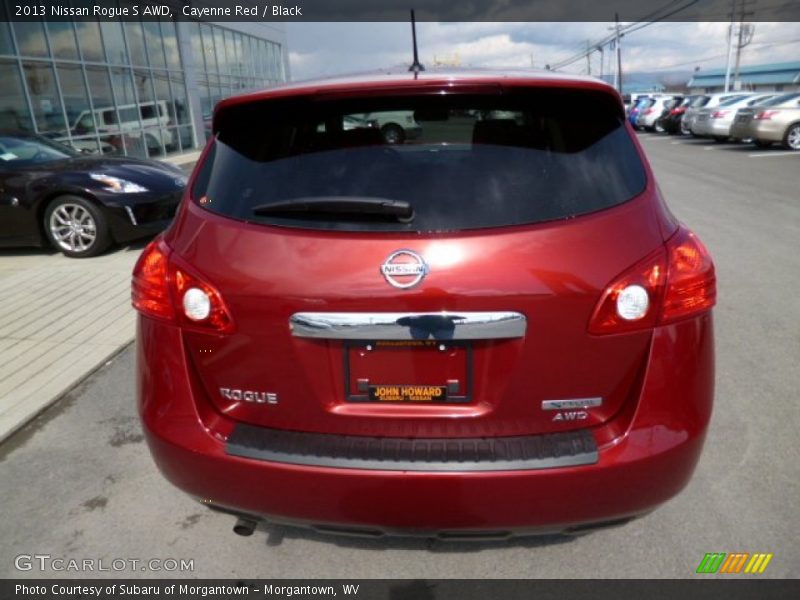 Cayenne Red / Black 2013 Nissan Rogue S AWD