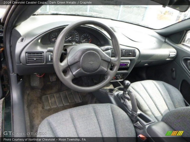Dark Green Metallic / Graphite 2004 Chevrolet Cavalier Coupe