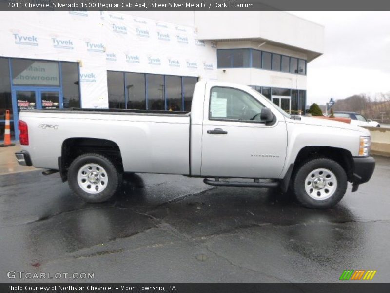 Sheer Silver Metallic / Dark Titanium 2011 Chevrolet Silverado 1500 Regular Cab 4x4