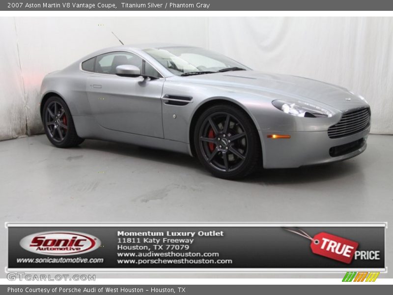 Titanium Silver / Phantom Gray 2007 Aston Martin V8 Vantage Coupe