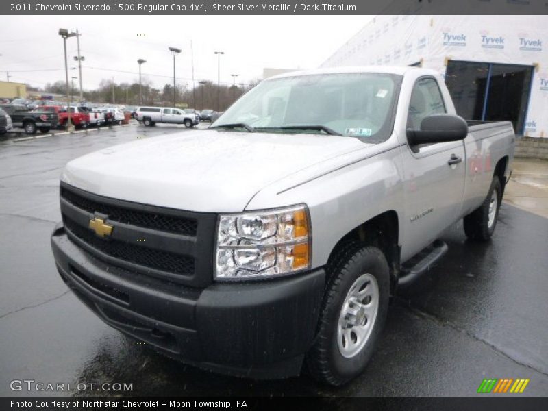Sheer Silver Metallic / Dark Titanium 2011 Chevrolet Silverado 1500 Regular Cab 4x4