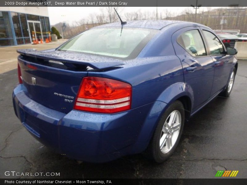 Deep Water Blue Pearl / Dark Slate Gray 2009 Dodge Avenger SXT