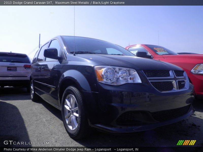Maximum Steel Metallic / Black/Light Graystone 2013 Dodge Grand Caravan SXT
