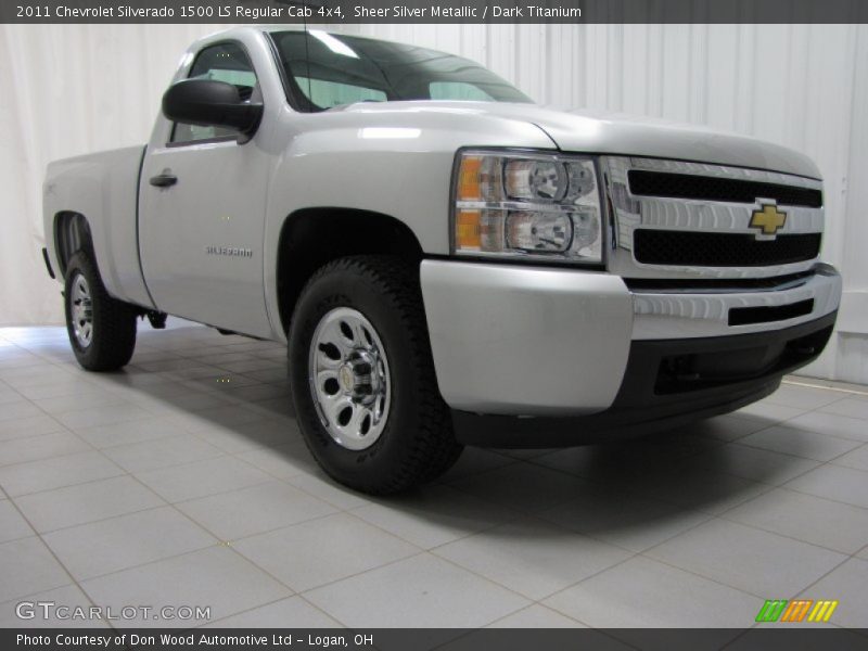 Sheer Silver Metallic / Dark Titanium 2011 Chevrolet Silverado 1500 LS Regular Cab 4x4