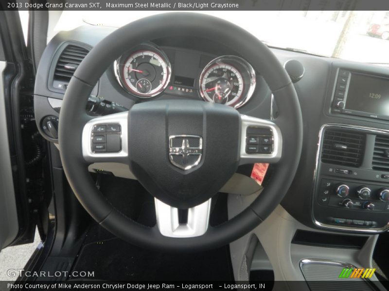 Maximum Steel Metallic / Black/Light Graystone 2013 Dodge Grand Caravan SXT