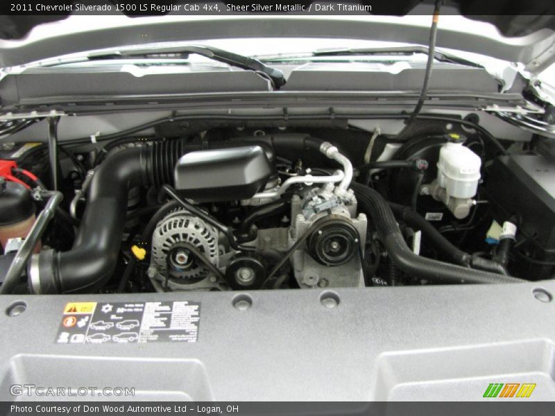 Sheer Silver Metallic / Dark Titanium 2011 Chevrolet Silverado 1500 LS Regular Cab 4x4
