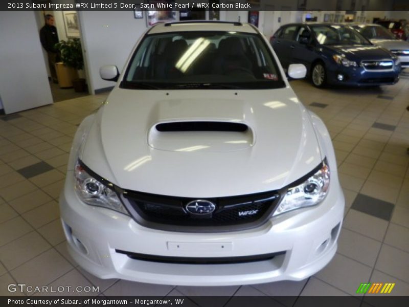 Satin White Pearl / WRX Carbon Black 2013 Subaru Impreza WRX Limited 5 Door