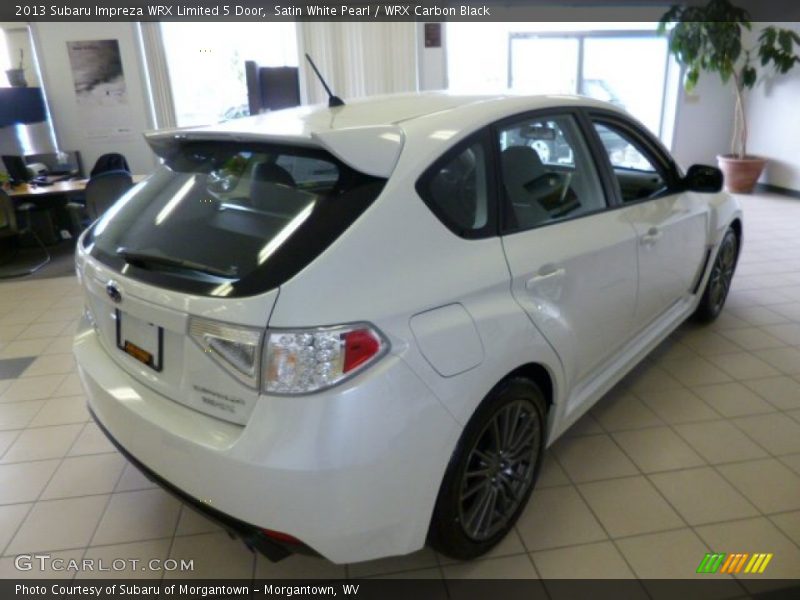 Satin White Pearl / WRX Carbon Black 2013 Subaru Impreza WRX Limited 5 Door