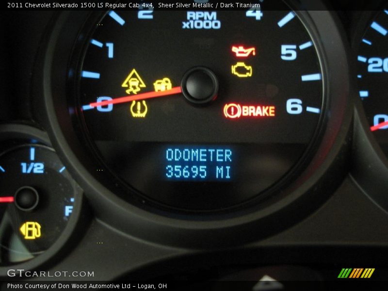Sheer Silver Metallic / Dark Titanium 2011 Chevrolet Silverado 1500 LS Regular Cab 4x4