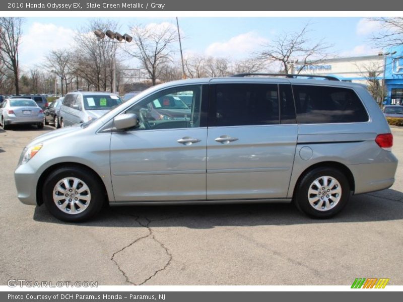 Slate Green Metallic / Gray 2010 Honda Odyssey EX
