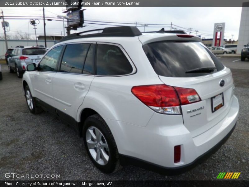 Satin White Pearl / Warm Ivory Leather 2013 Subaru Outback 2.5i Limited