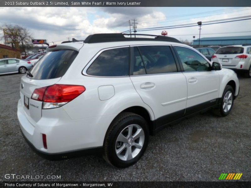 Satin White Pearl / Warm Ivory Leather 2013 Subaru Outback 2.5i Limited