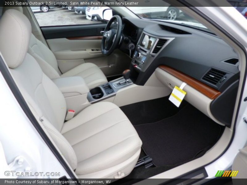 Satin White Pearl / Warm Ivory Leather 2013 Subaru Outback 2.5i Limited