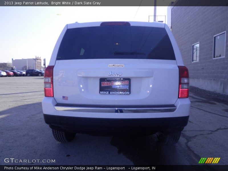 Bright White / Dark Slate Gray 2013 Jeep Patriot Latitude