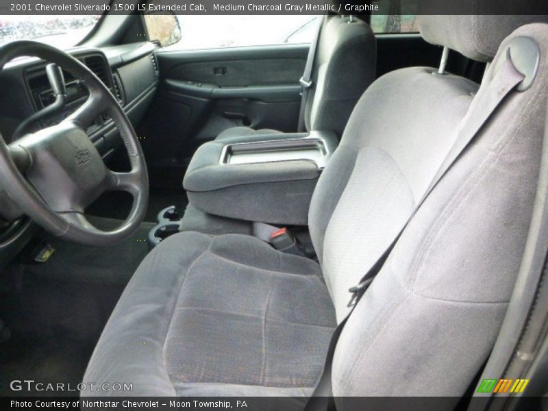 Medium Charcoal Gray Metallic / Graphite 2001 Chevrolet Silverado 1500 LS Extended Cab