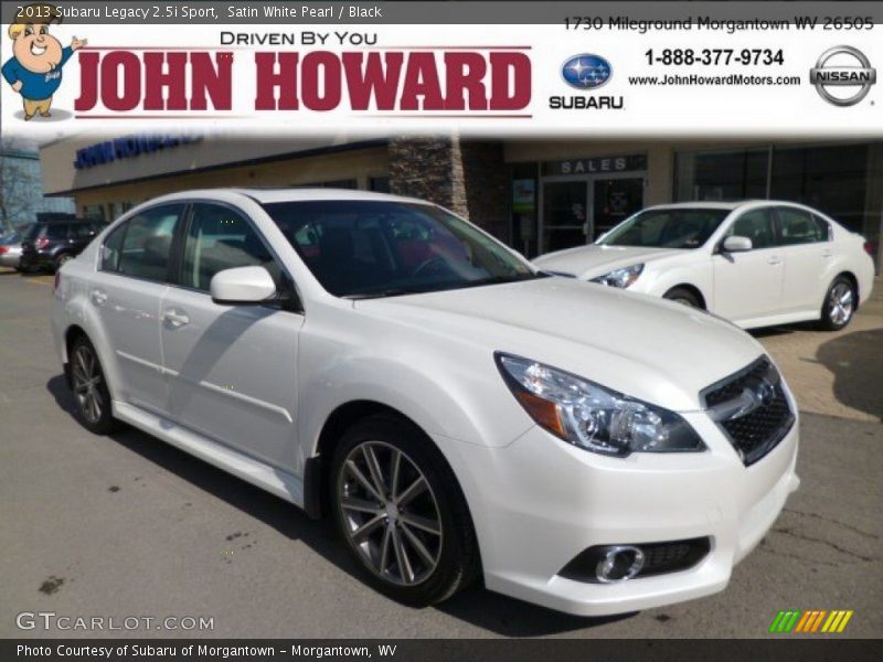 Satin White Pearl / Black 2013 Subaru Legacy 2.5i Sport