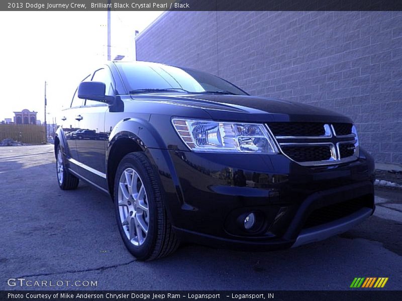 Brilliant Black Crystal Pearl / Black 2013 Dodge Journey Crew