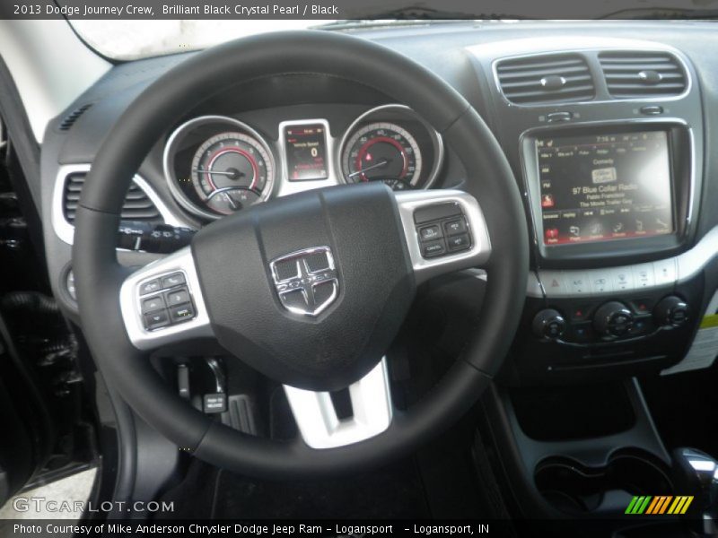 Brilliant Black Crystal Pearl / Black 2013 Dodge Journey Crew