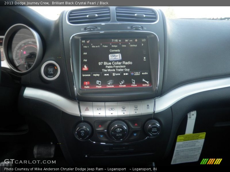 Brilliant Black Crystal Pearl / Black 2013 Dodge Journey Crew
