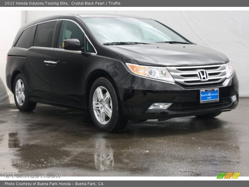 Crystal Black Pearl / Truffle 2013 Honda Odyssey Touring Elite