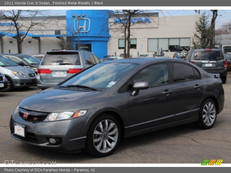 Polished Metal Metallic / Black 2011 Honda Civic Si Sedan