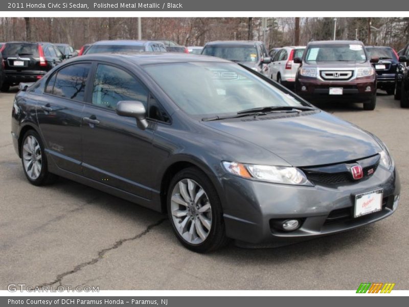 Polished Metal Metallic / Black 2011 Honda Civic Si Sedan