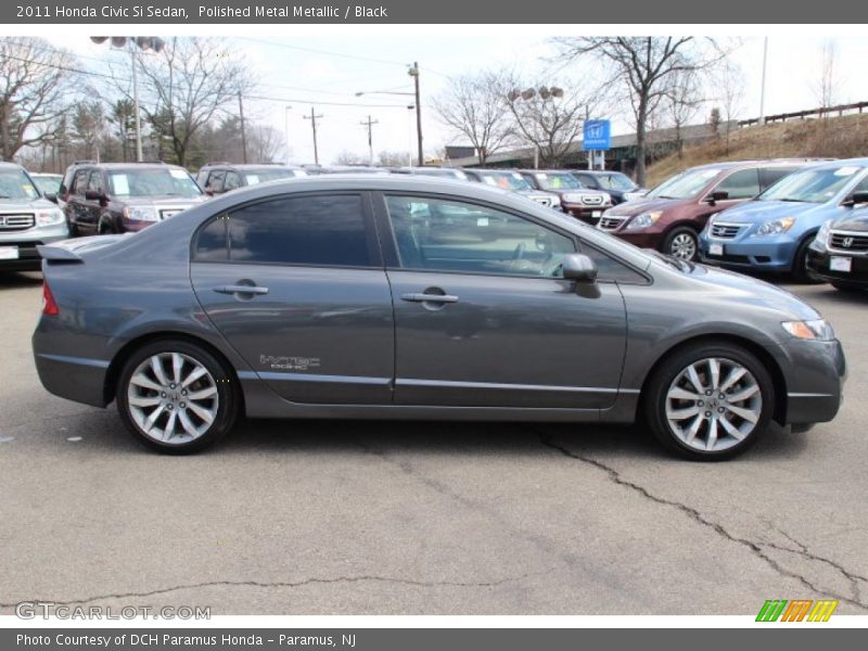 Polished Metal Metallic / Black 2011 Honda Civic Si Sedan