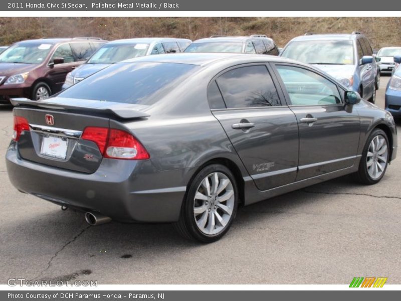 Polished Metal Metallic / Black 2011 Honda Civic Si Sedan
