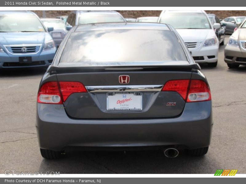 Polished Metal Metallic / Black 2011 Honda Civic Si Sedan