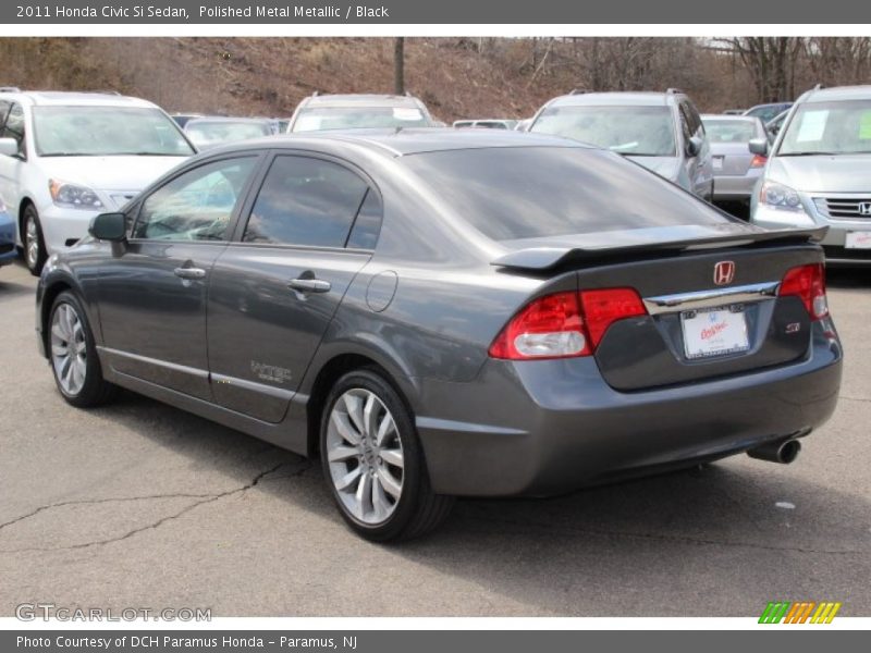 Polished Metal Metallic / Black 2011 Honda Civic Si Sedan