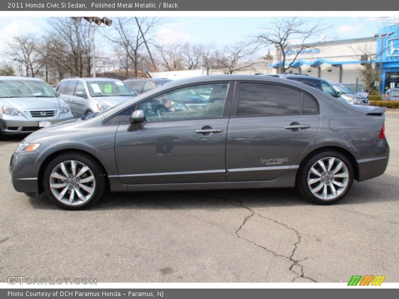 Polished Metal Metallic / Black 2011 Honda Civic Si Sedan