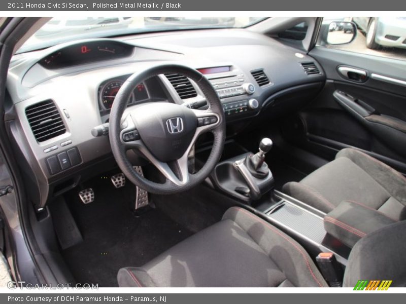 Polished Metal Metallic / Black 2011 Honda Civic Si Sedan