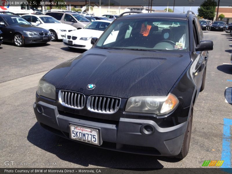 Jet Black / Black 2004 BMW X3 2.5i