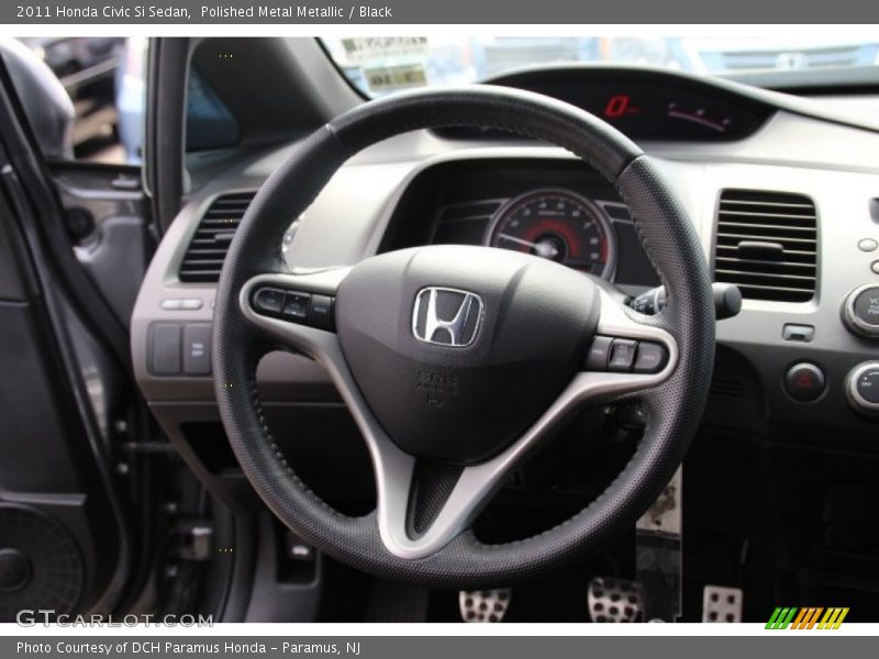 Polished Metal Metallic / Black 2011 Honda Civic Si Sedan