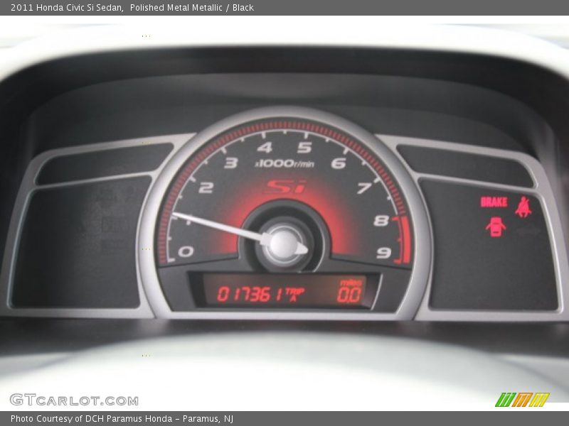 Polished Metal Metallic / Black 2011 Honda Civic Si Sedan