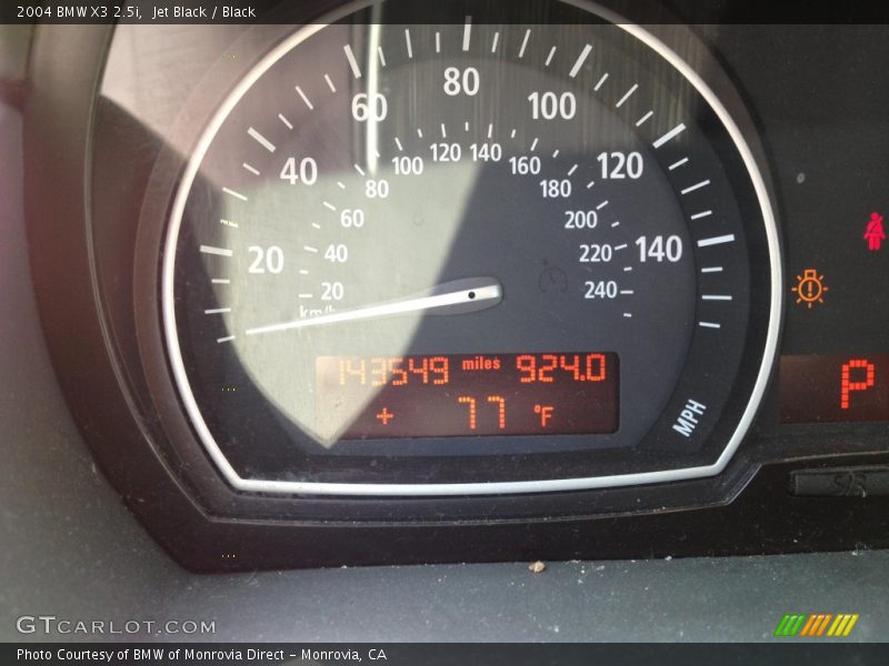 Jet Black / Black 2004 BMW X3 2.5i