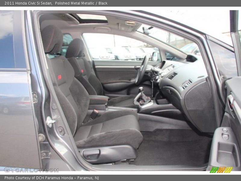Polished Metal Metallic / Black 2011 Honda Civic Si Sedan
