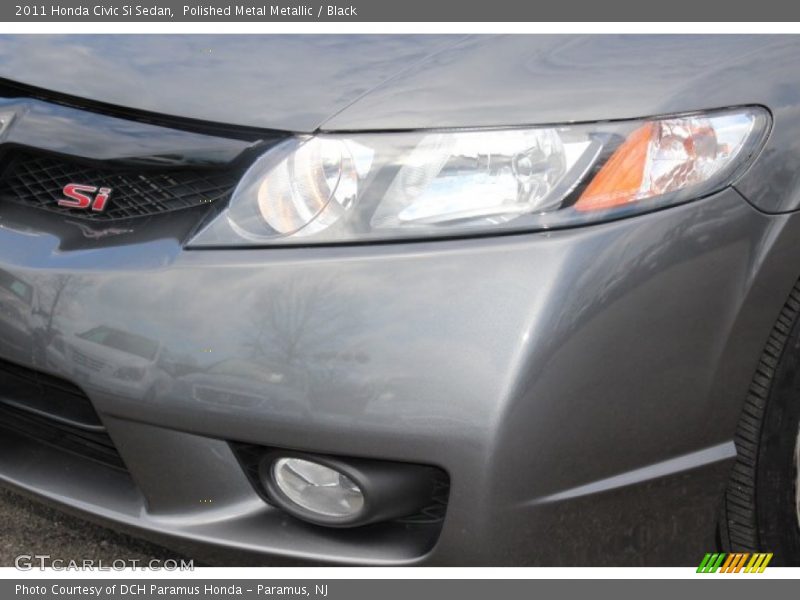 Polished Metal Metallic / Black 2011 Honda Civic Si Sedan