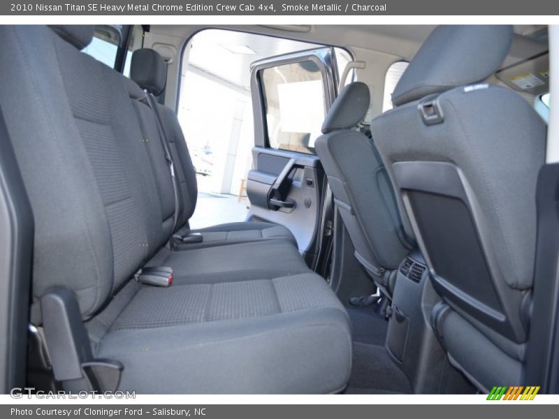 Rear Seat of 2010 Titan SE Heavy Metal Chrome Edition Crew Cab 4x4