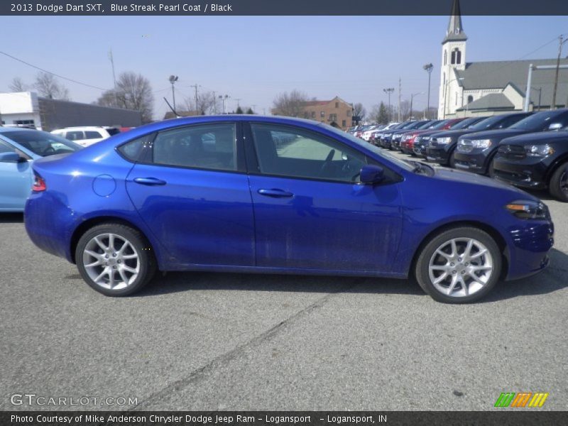 Blue Streak Pearl Coat / Black 2013 Dodge Dart SXT